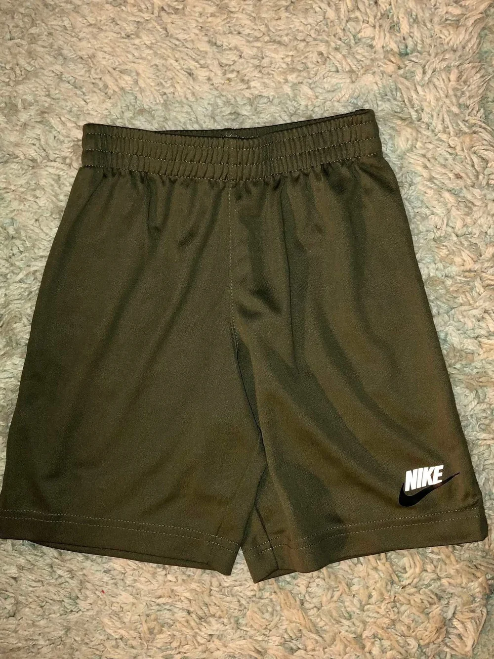 Nike Men’s Olive Athletic Shorts with White Logo